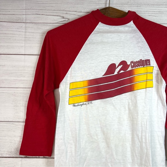 Vintage Mens Closeup Washington DC Baseball T-Shirt 80s Size M USA - Picture 3 of 9